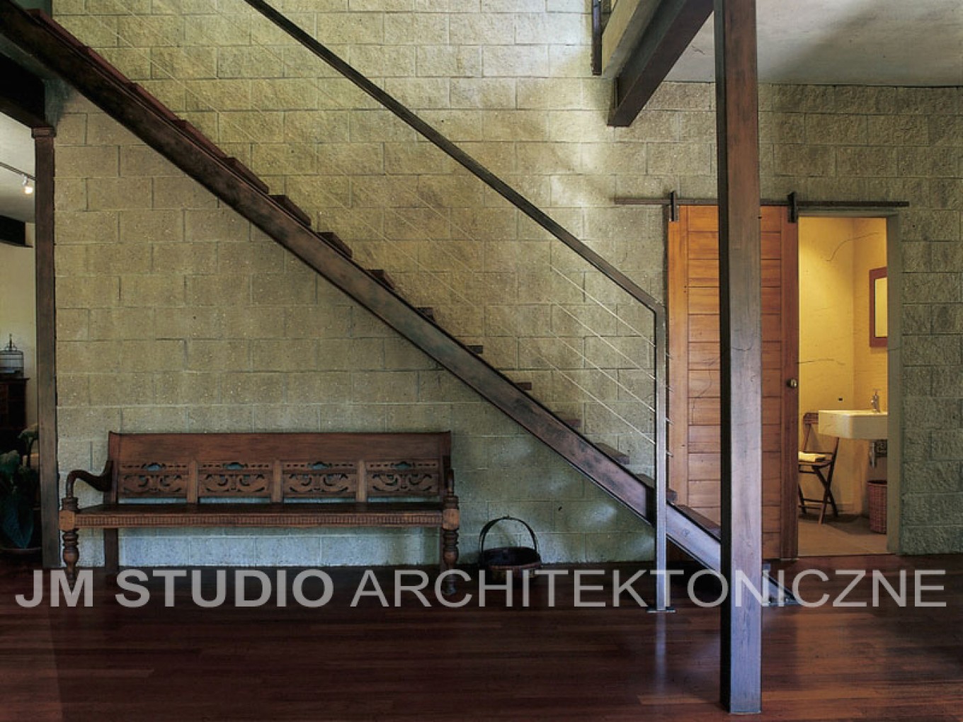 Projekt wnętrza domu w klimacie loftu :: JMSA - biuro architektoniczne, architekci Magdalena Ignaczak, Jacek Kunca