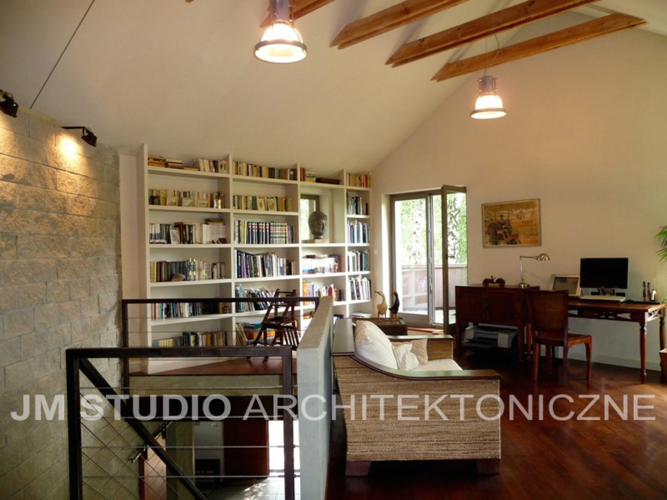 Projekt wnętrza domu w klimacie loftu :: JMSA - biuro architektoniczne, architekci Magdalena Ignaczak, Jacek Kunca