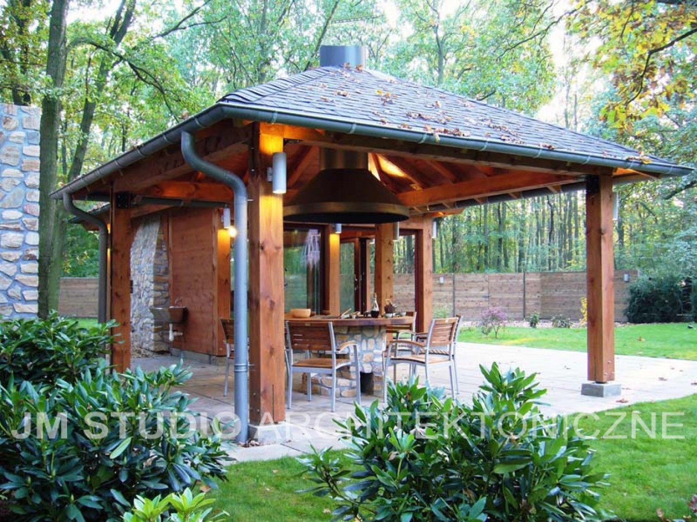 Projekty ogrodów - Ogród leśny między dębami :: JMSA - biuro architektoniczne, architekci Magdalena Ignaczak, Jacek Kunca