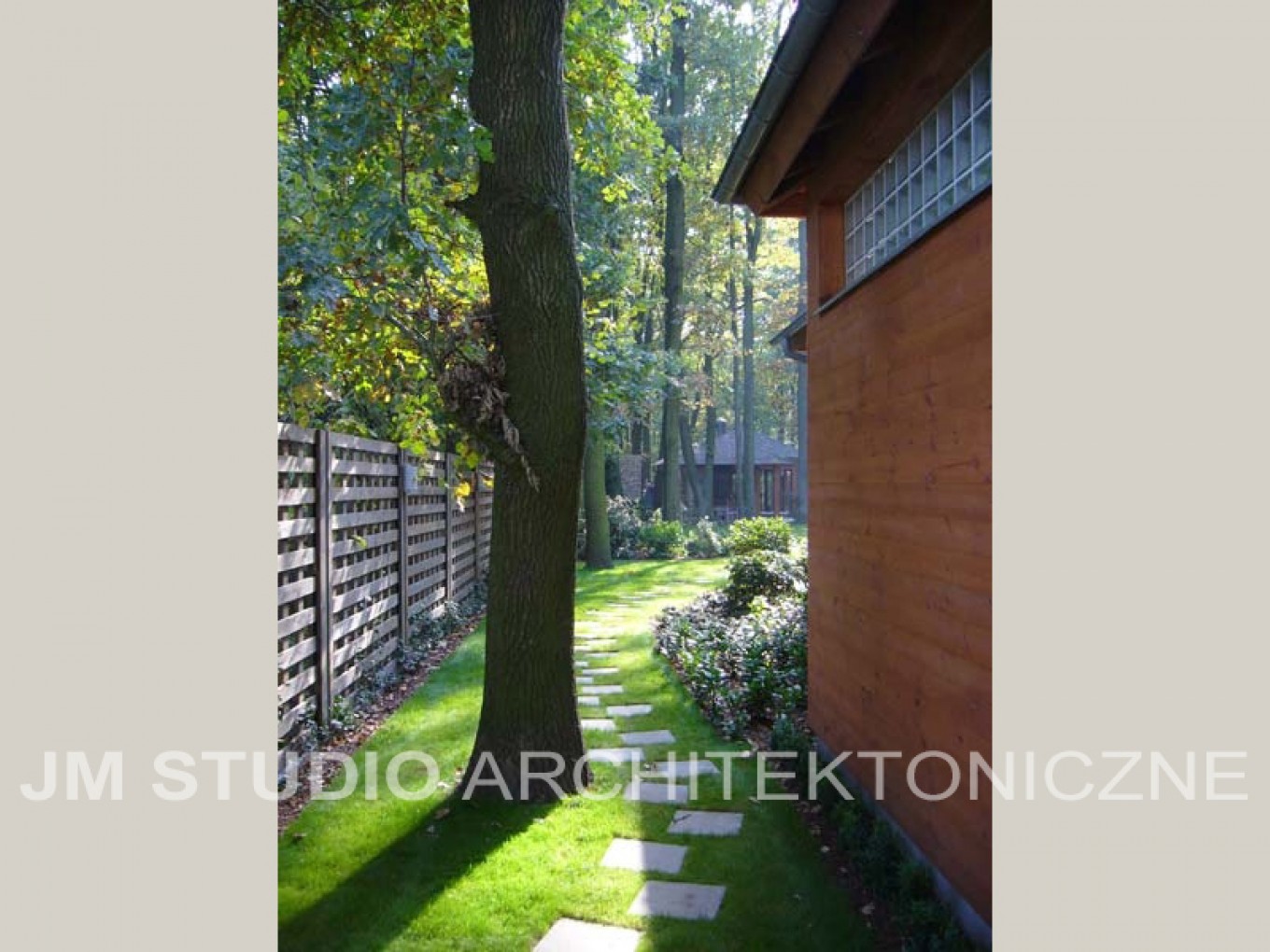 Projekty ogrodów - Ogród leśny między dębami :: JMSA - biuro architektoniczne, architekci Magdalena Ignaczak, Jacek Kunca