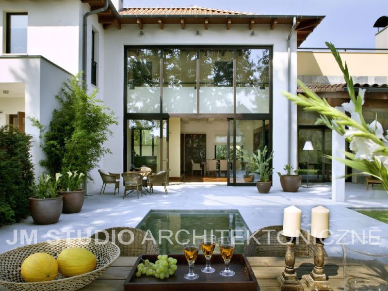 Projekt architektoniczny nowoczesnej rezydencji w Warszawie :: JMSA - biuro architektoniczne, architekci Magdalena Ignaczak, Jacek Kunca